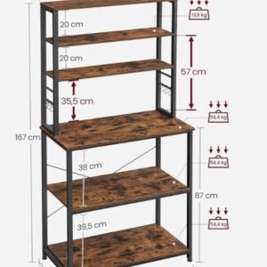 VASAGLE KKS019B01 Estantería de Cocina.