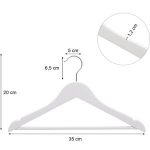 SONGMICS CRW06W-20 Juego de 20 Perchas para Niños de Madera Maciza.