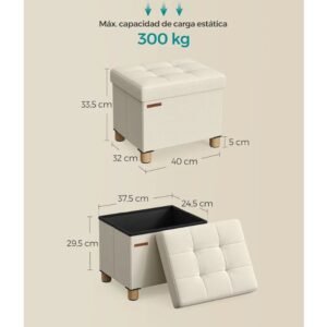 SONGMICS Puff Almacenaje LSF012W11