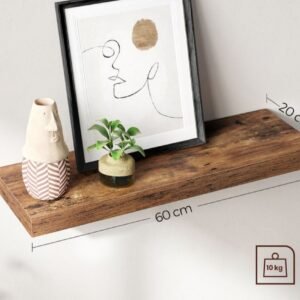 VASAGLE Estante Flotante Marrón Rústico LWS26BX