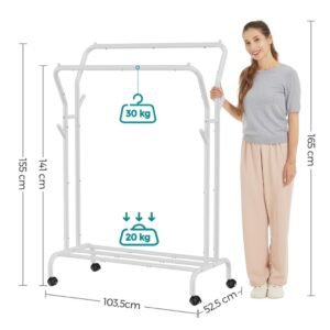 Songmics - perchero de suelo con ruedas - HSR107W01V2