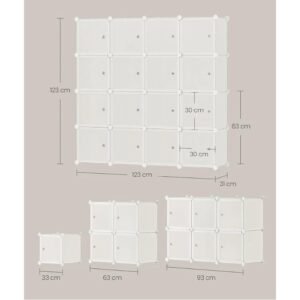 SONGMICS Estantería Modular LPC443W01
