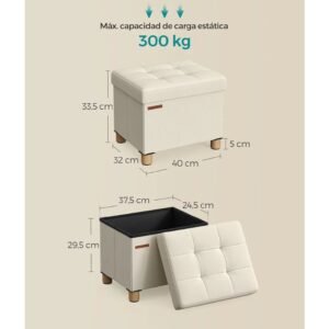 SONGMICS Puff Almacenaje LSF012W11