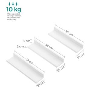 SONGMICS - Estantes de Pared - LWS38WT