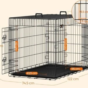 FEANDREA Jaula para perros PPD48BK