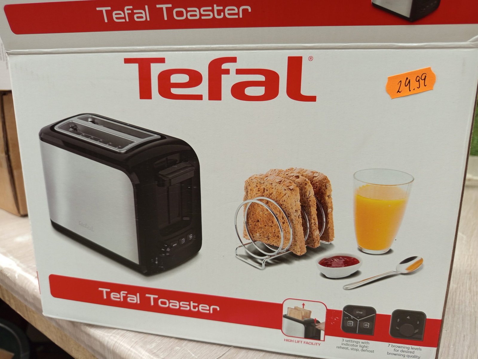 Tefal tostadora de 2 ranuras de acero inoxidable - Imagen 2