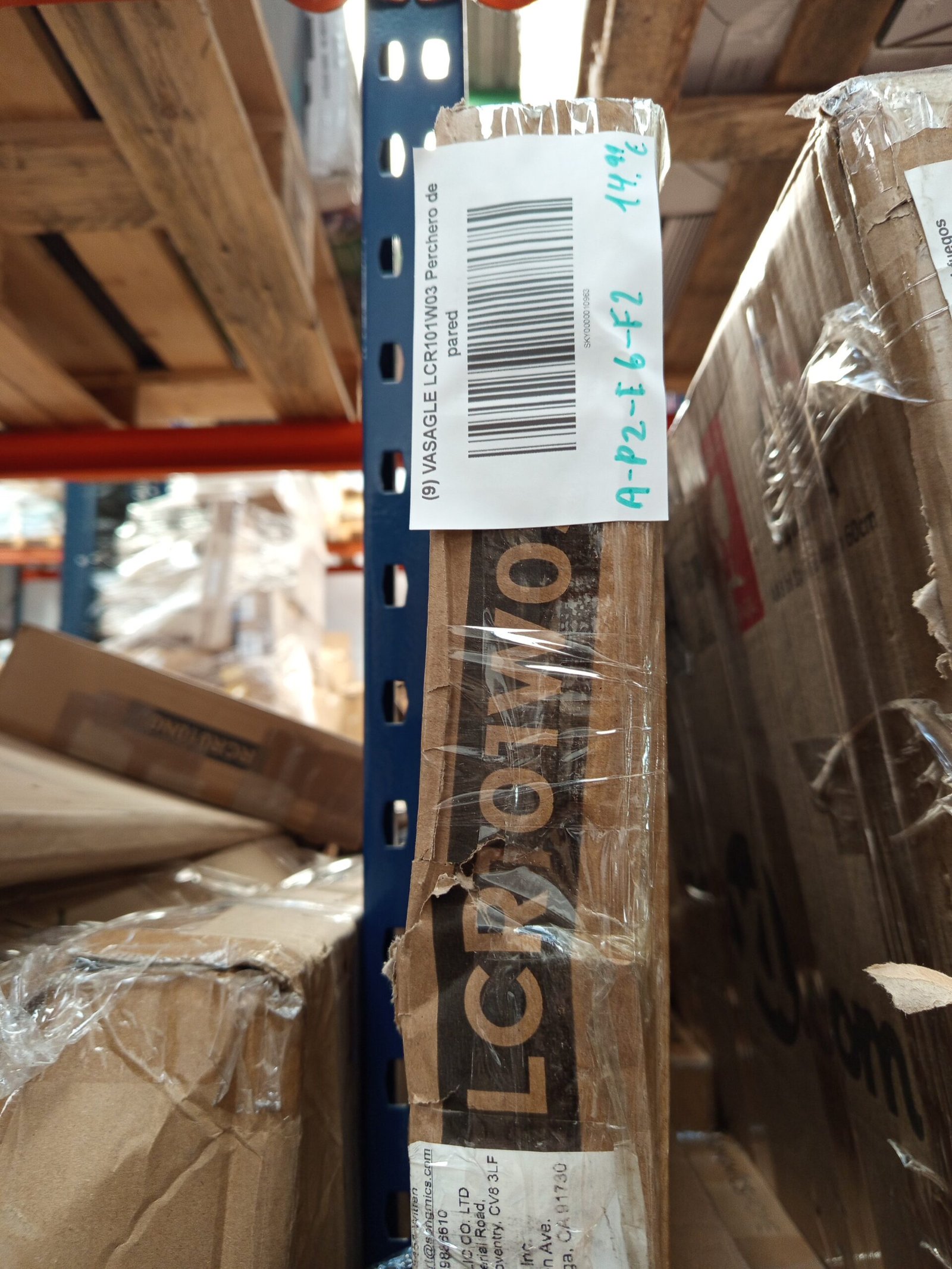 VASAGLE LCR101W03 Perchero de Pared, Perchero Colgante con 10 Ganchos. - Imagen 6