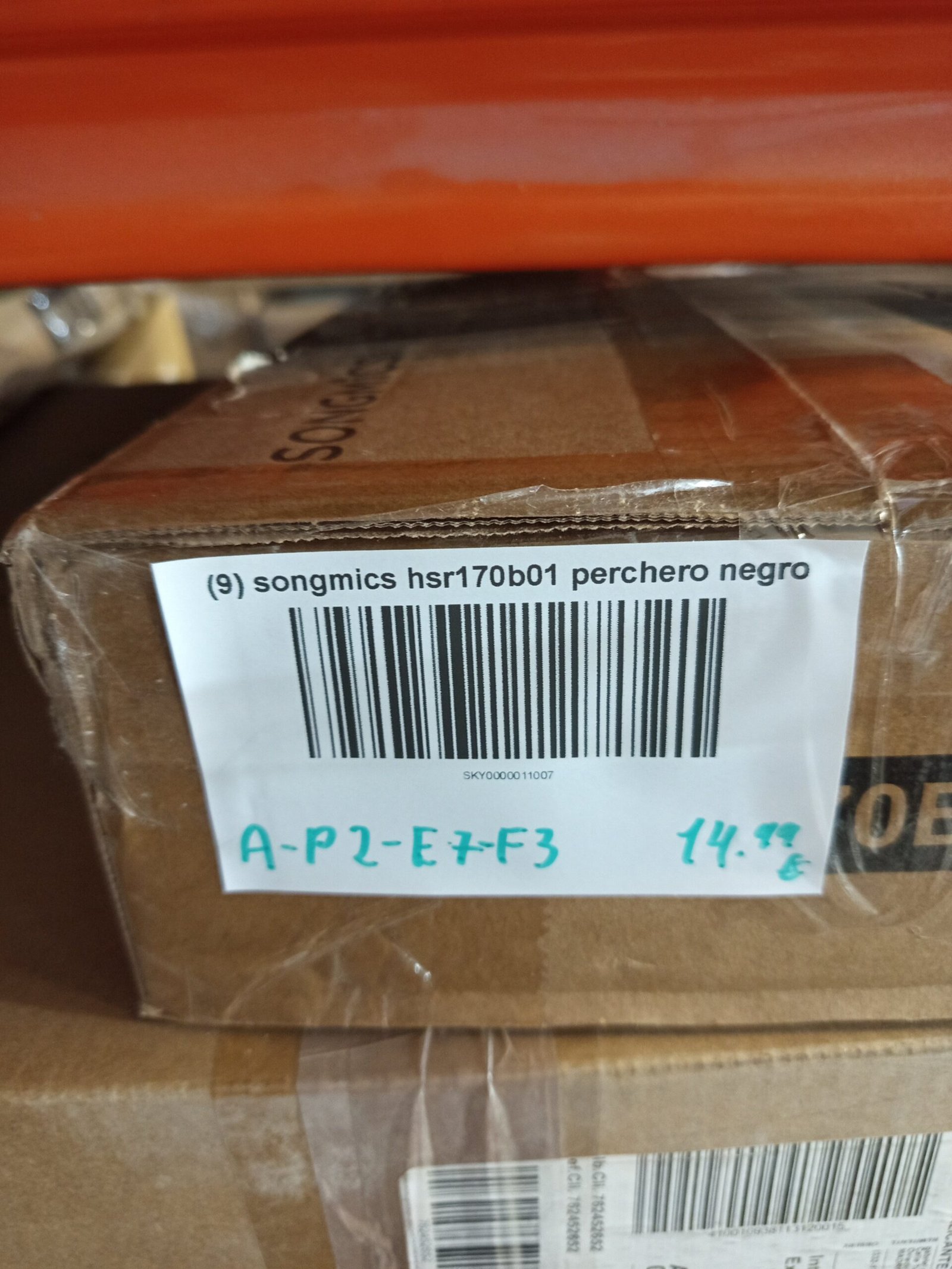 SONGMICS HOME Perchero, Perchero Metálico Negro Tinta HSR170B01 - Imagen 6