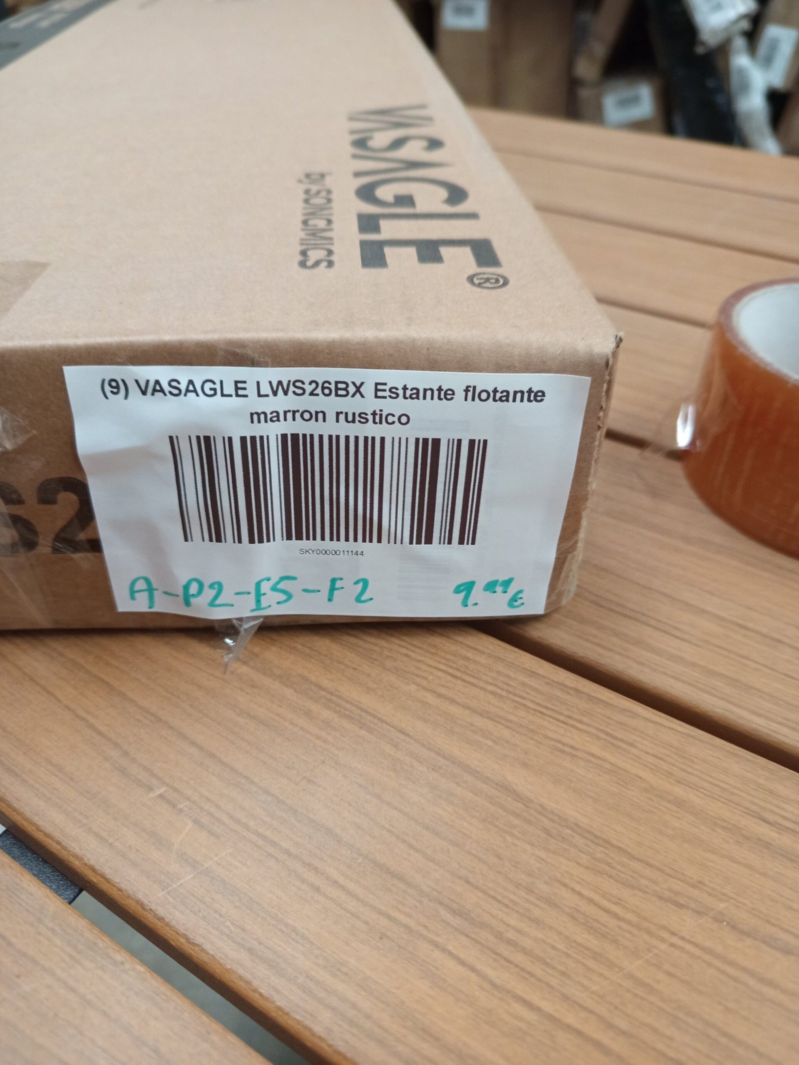 VASAGLE LWS26BX Estante Flotante Marrón Rústico - Imagen 6