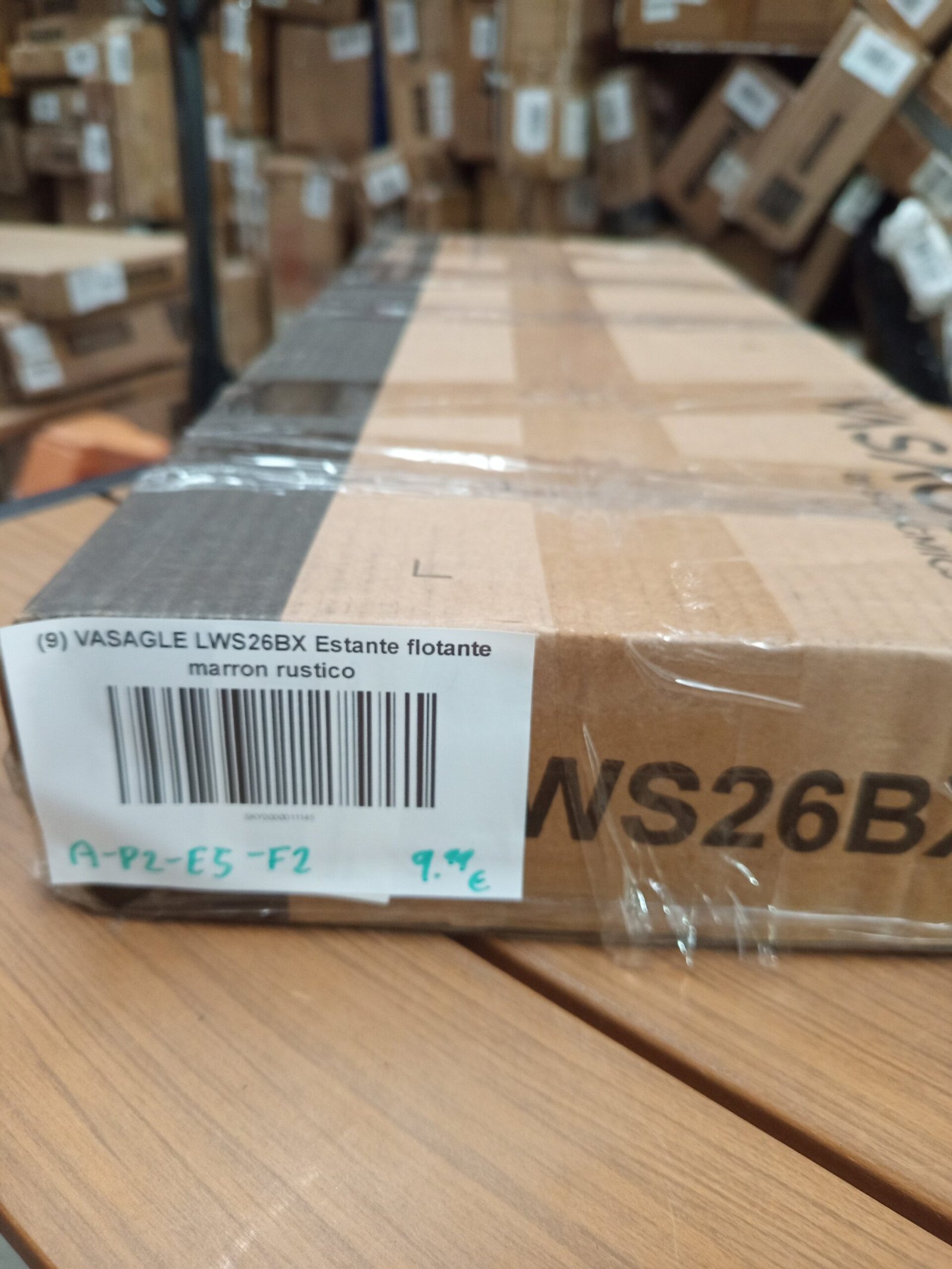 VASAGLE LWS26BX Estante Flotante Marrón Rústico - Imagen 8