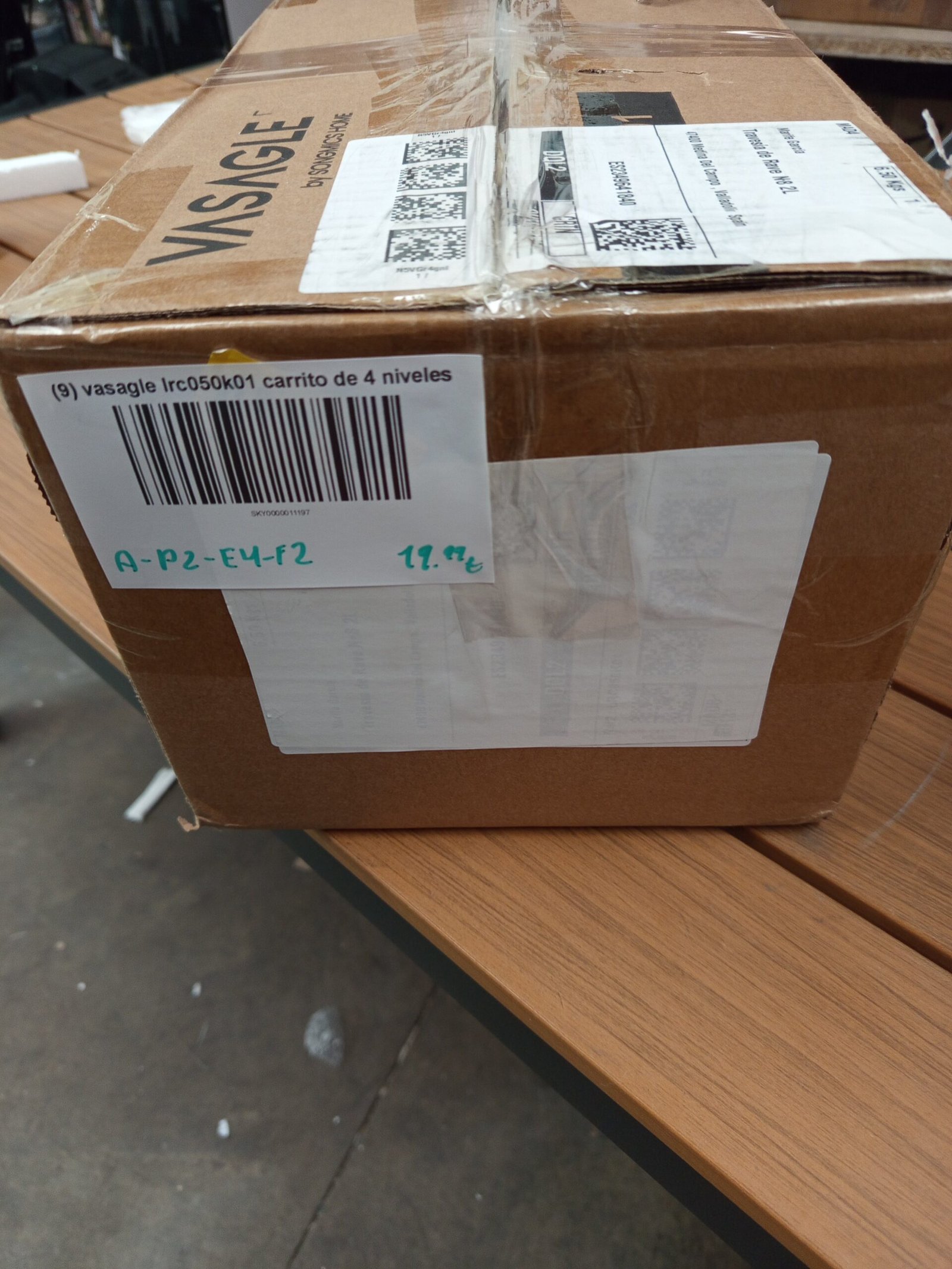 VASAGLE LRC050K01 Carrito de Almacenaje Delgado de 4 Niveles, - Imagen 8