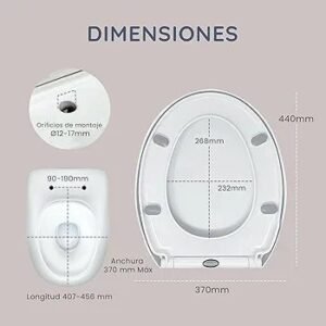 Asiento de inodoro - ovalado de cierre suave - CUQOO