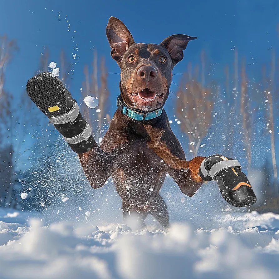 Zapatos Perro Impermeables - 4 Piezas,L - OHCOZZY - Imagen 3