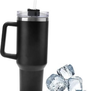 40 oz Tumbler con Asa y Popote