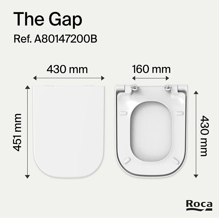 Tapa y asiento - A80147000B - The Gap - Roca - Imagen 2