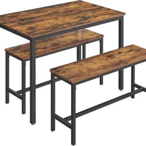 VASAGLE KDT070B01V1 CONJUNTO DE MESA Y DOS BANCOS