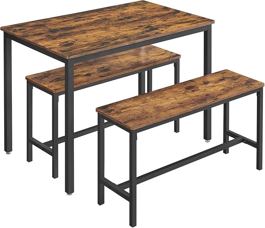 VASAGLE KDT070B01V1 CONJUNTO DE MESA Y DOS BANCOS