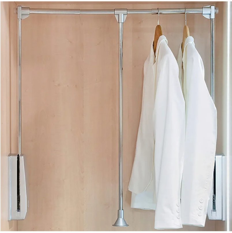 Emuca - Barra de armario abatible, perchero basculante. - Imagen 4