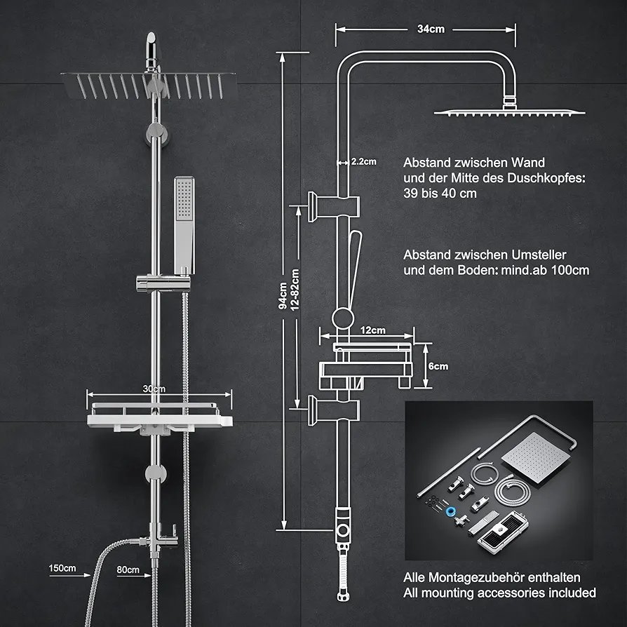 Columna Ducha sin Grifo - Görbach - Imagen 2