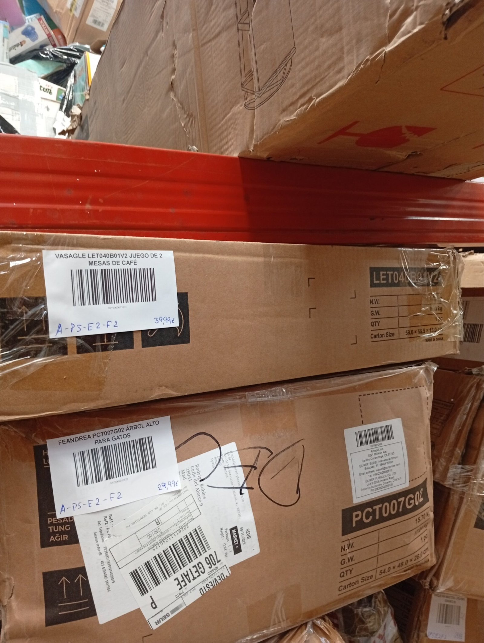 VASAGLE LET040B01V2 JUEGO DE 2 MESAS DE CAFÉ - Imagen 8