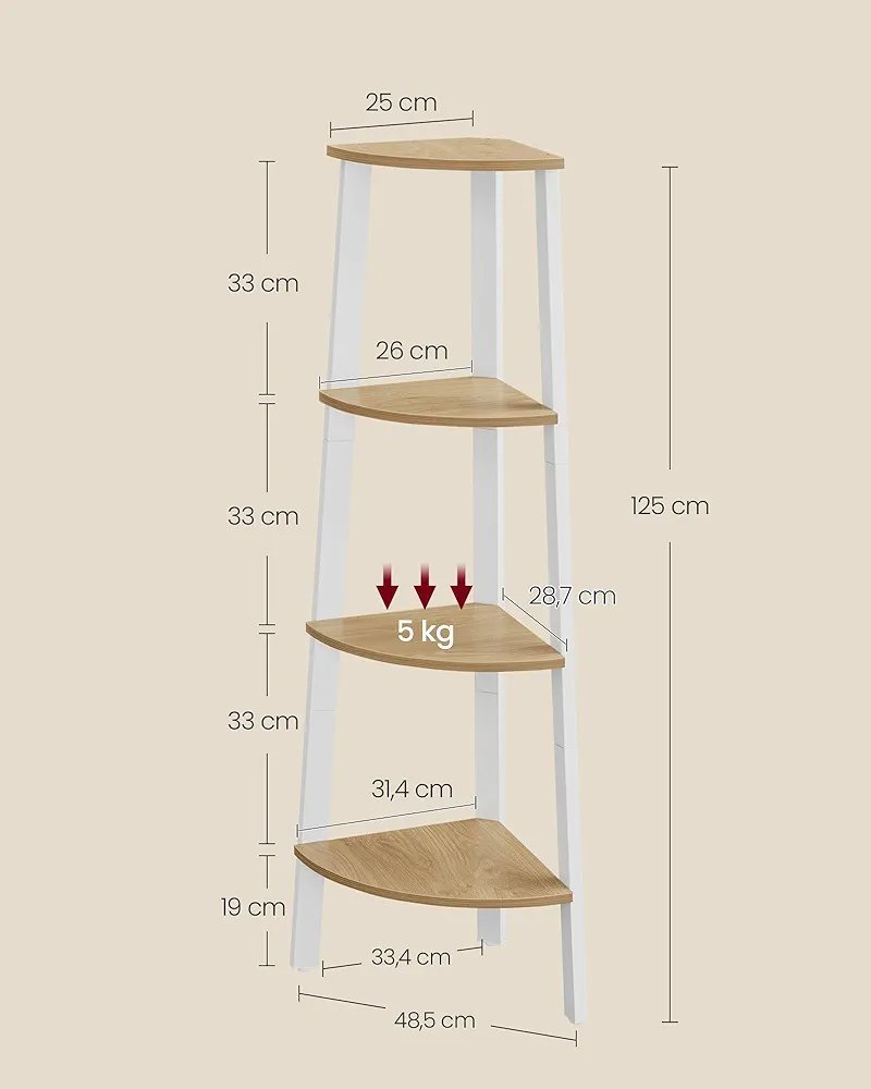 VASAGLE LLS034Y70 ESTANTERÍA DE ESQUINA - Imagen 2