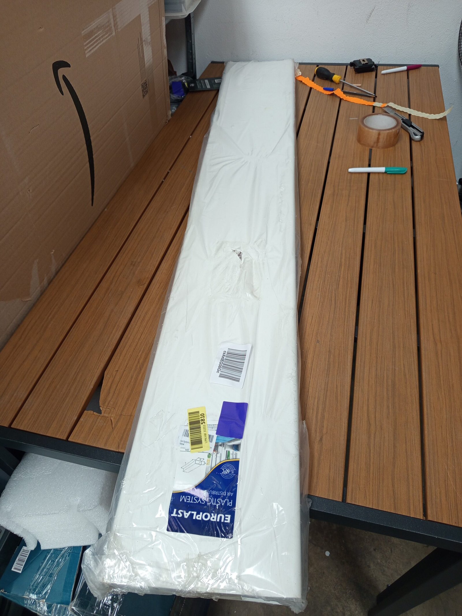 EUROPLAST 220 x 55 mm/22 x 5,5 cm. Canal plano rectangular de plástico - Imagen 5