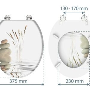 SCHÜTTE 80022 Balance - Asiento de inodoro con núcleo de madera,