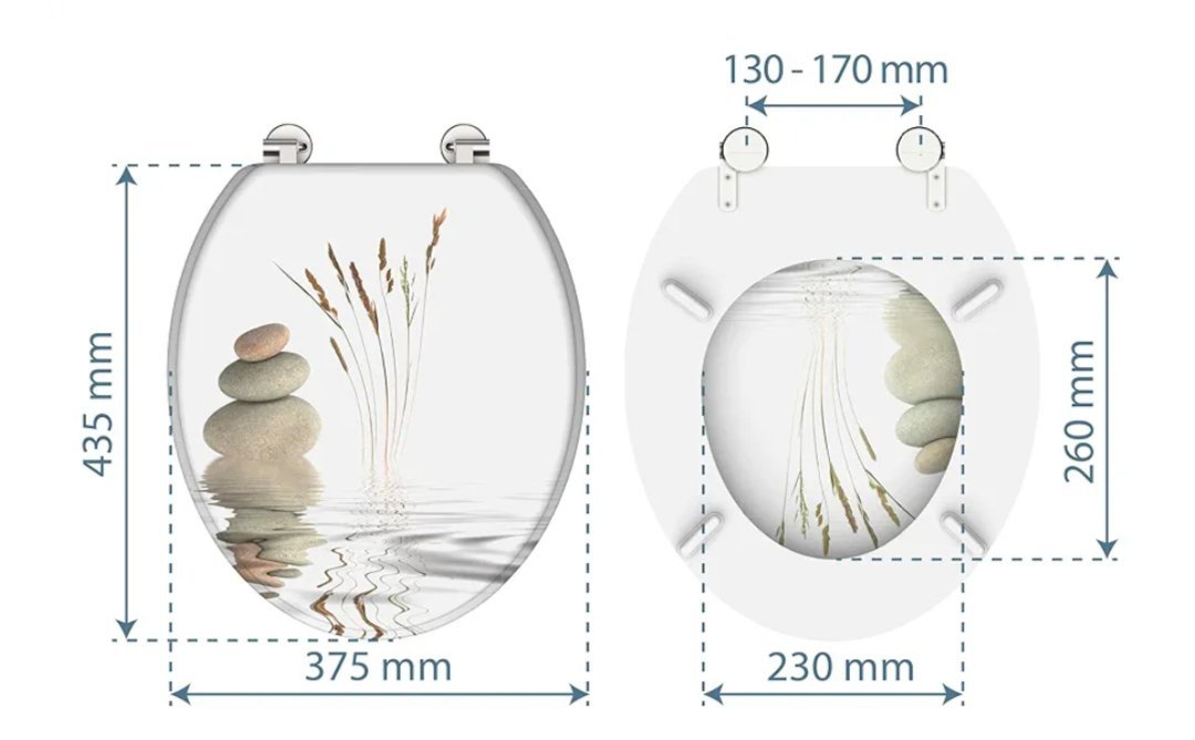 SCHÜTTE 80022 Balance - Asiento de inodoro con núcleo de madera,