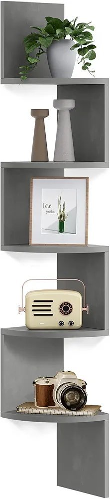 VASAGLE LBC072G49 ESTANTERÍA DE ESQUINA DE PARED