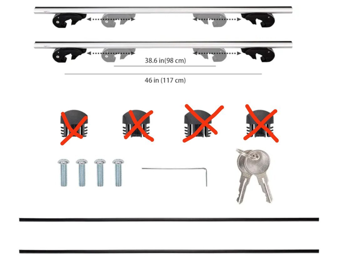 Amazon Basics portaequipajes de techo.