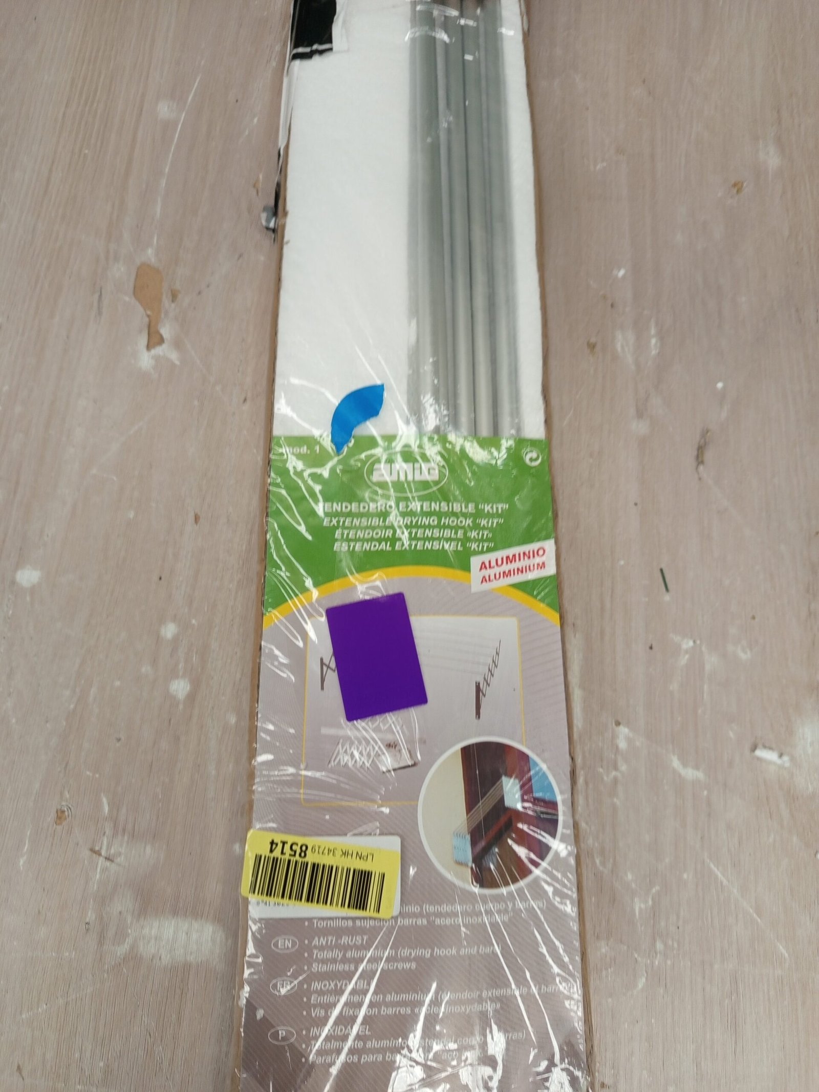 Amig - Tendedero Extensible de Pared - Medidas: 170x14x3 cm. - Imagen 3