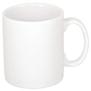 12 tazas de porcelana Athena Hotelware, de color blanco.