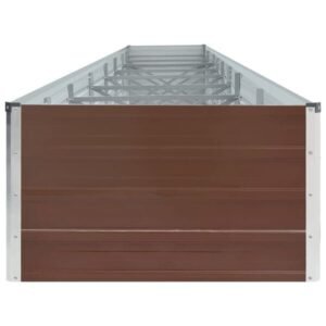 vidaXL Jardinera de acero galvanizado marrón 600x80x45.