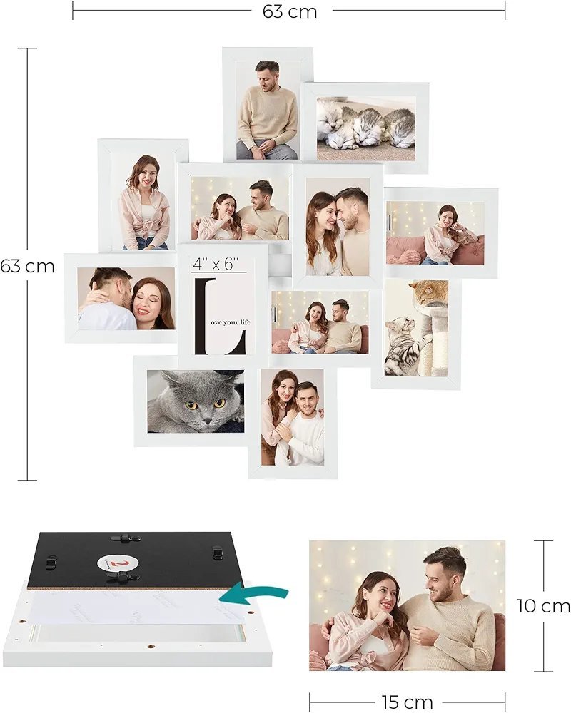 Collage de Marco de Fotos - RPF22WT - SONGMICS - Imagen 2