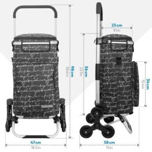 Rubberneck Carrito de la Compra Plegable con 6 Ruedas.