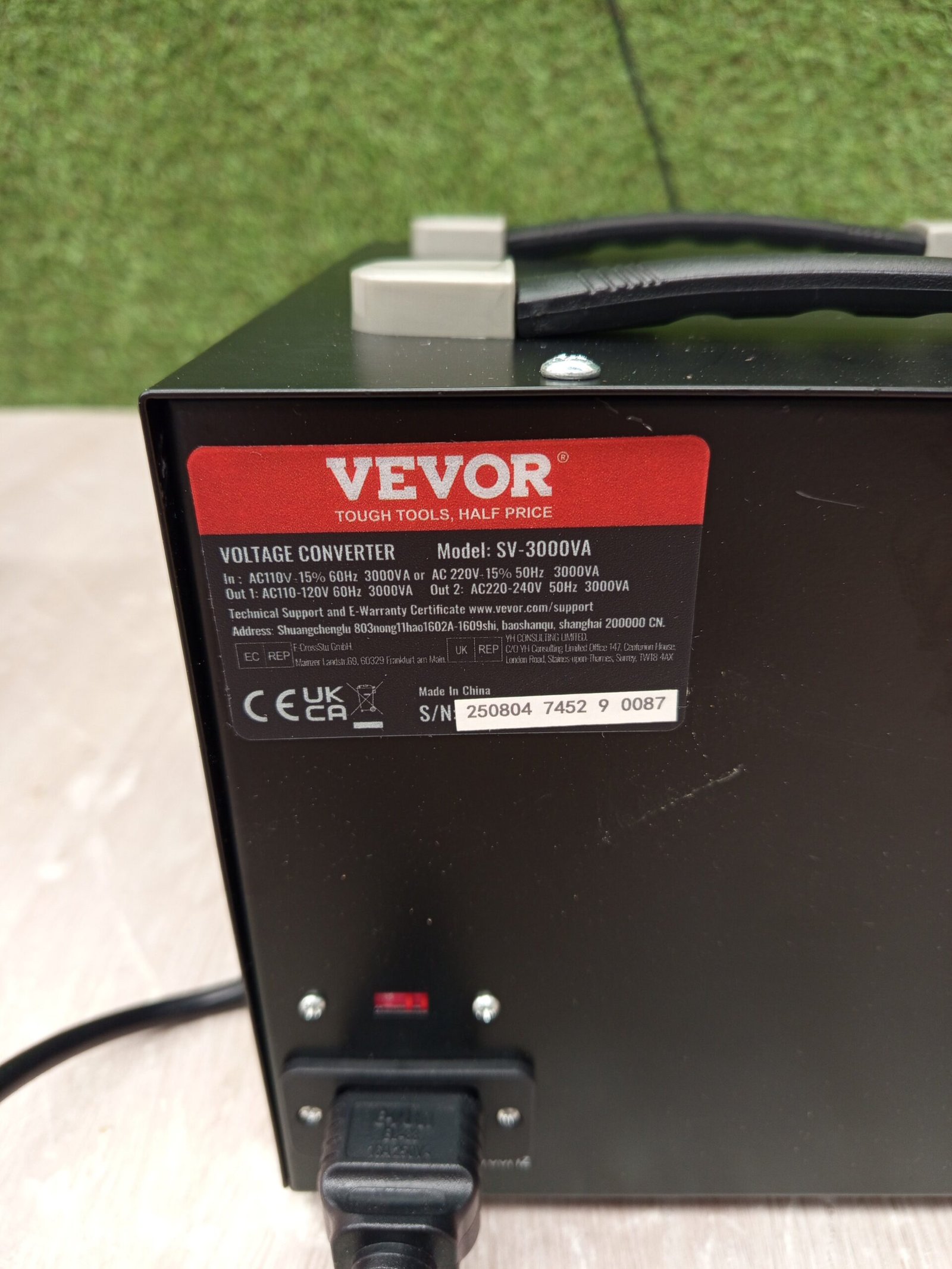 VEVOR Transformador Convertidor de Voltaje Sube/Baja 220-110V/110-220V Convertidor 2000VA. - Imagen 5