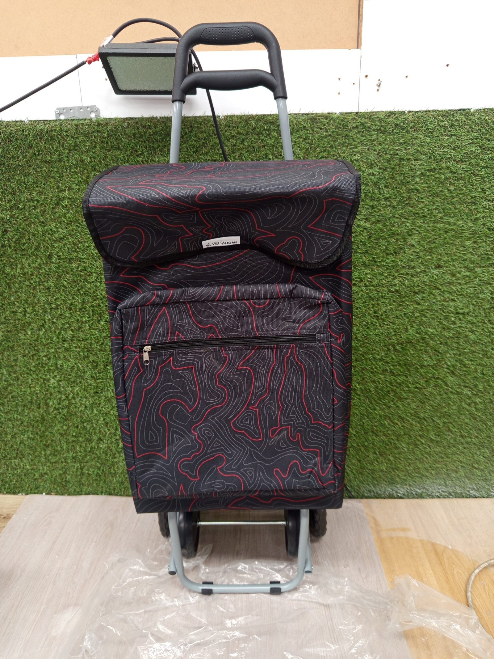 Amig - Carro de la Compra de 4 Ruedas - Bolsillo Exterior para Congelados. - Imagen 3