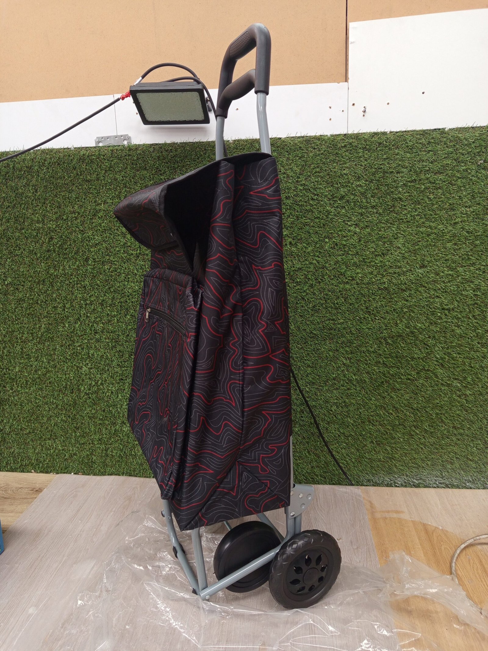 Amig - Carro de la Compra de 4 Ruedas - Bolsillo Exterior para Congelados. - Imagen 4