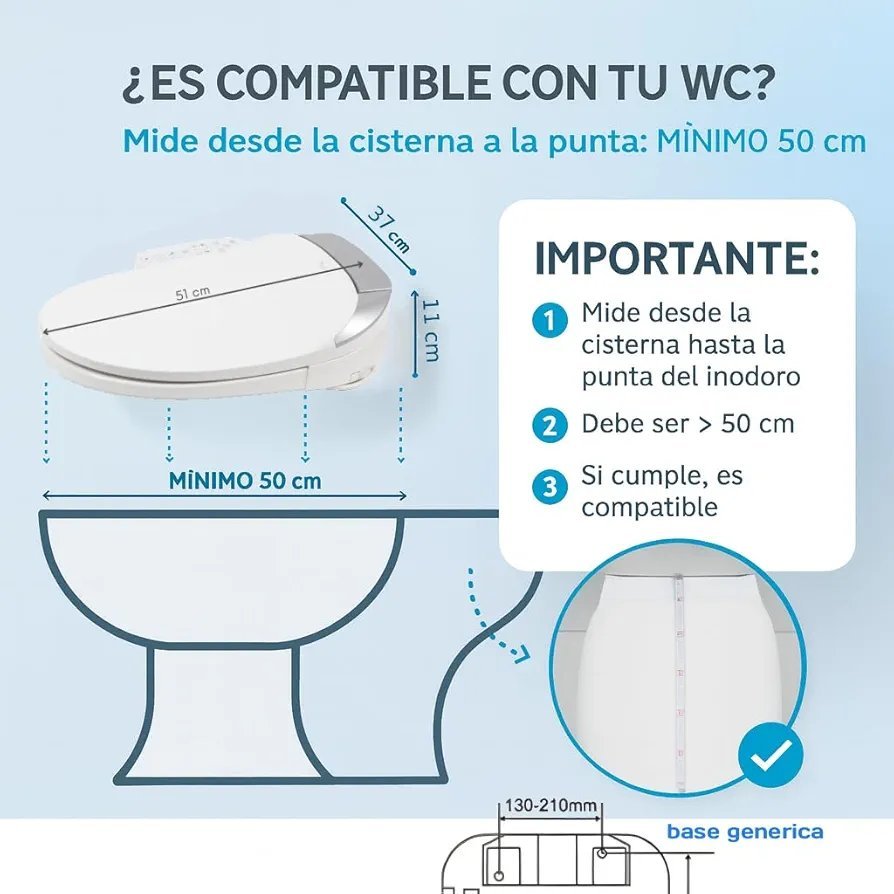 Asiento de Bidé Inteligente - Compact Pro - Nashi - Imagen 2