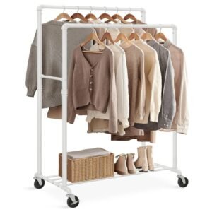 SONGMICS Perchero Burro de Doble Barra HSR060W01