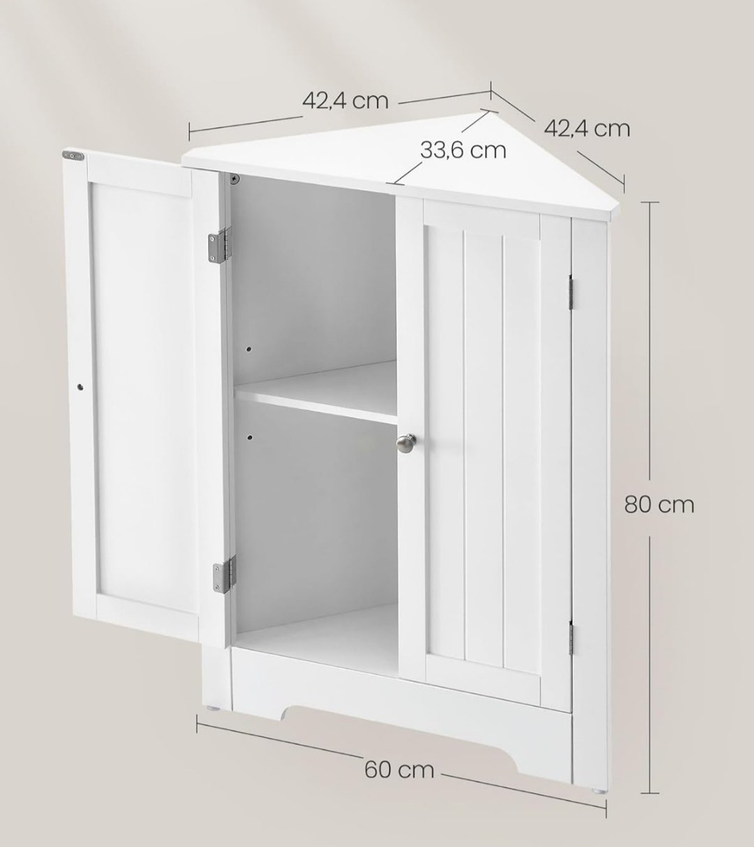 VASAGLE Esquinero, Armario Puertas BBC844P31 - Imagen 2