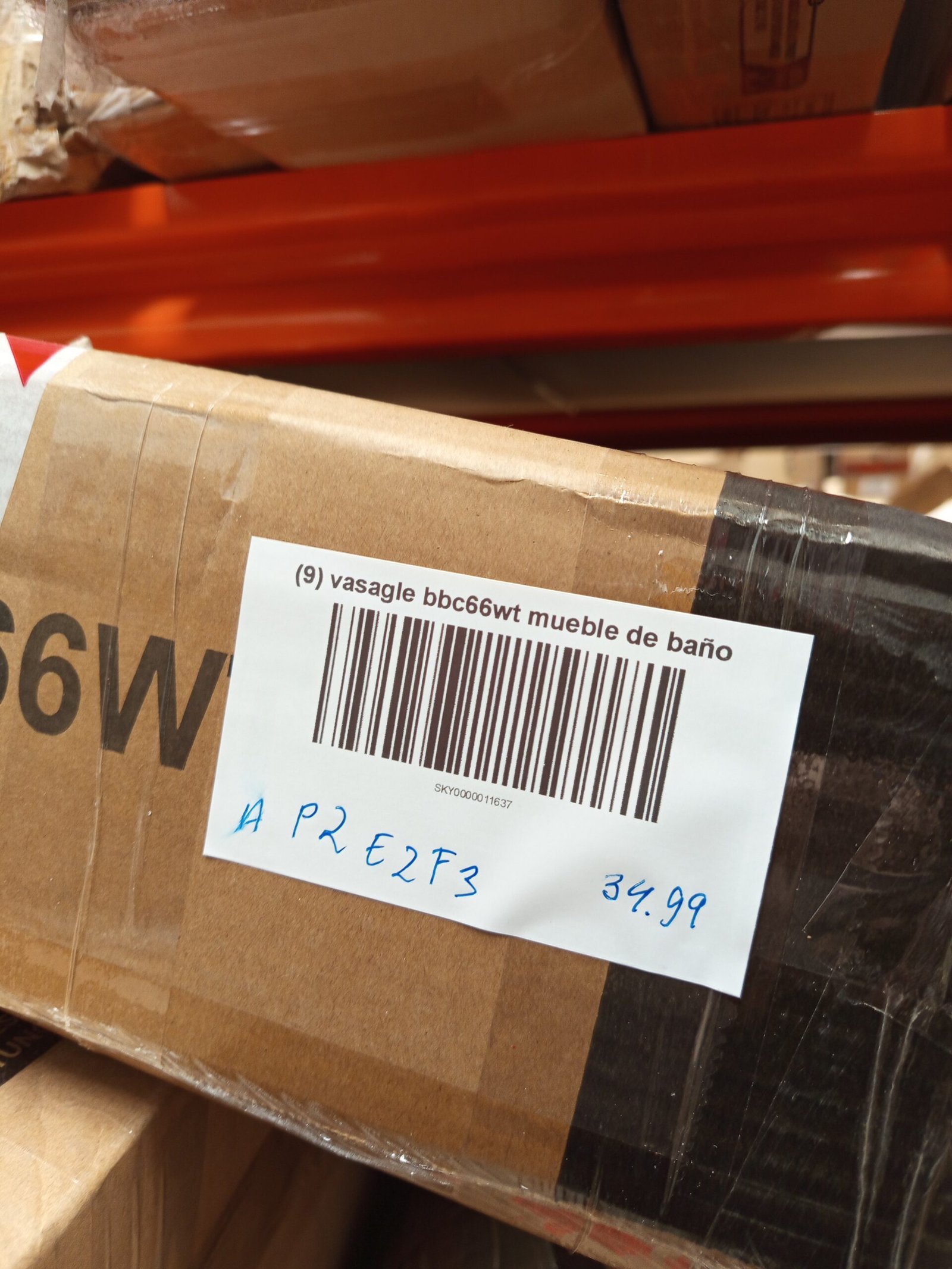 VASAGLE Mueble de Baño BBC66WT - Imagen 7