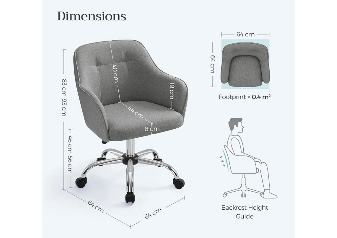 SONGMICS Silla de Estudio OBG019G01. - Imagen 2