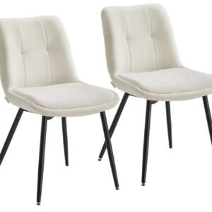 VASAGLE Juego de 2 Sillas de Comedor KDC151W01