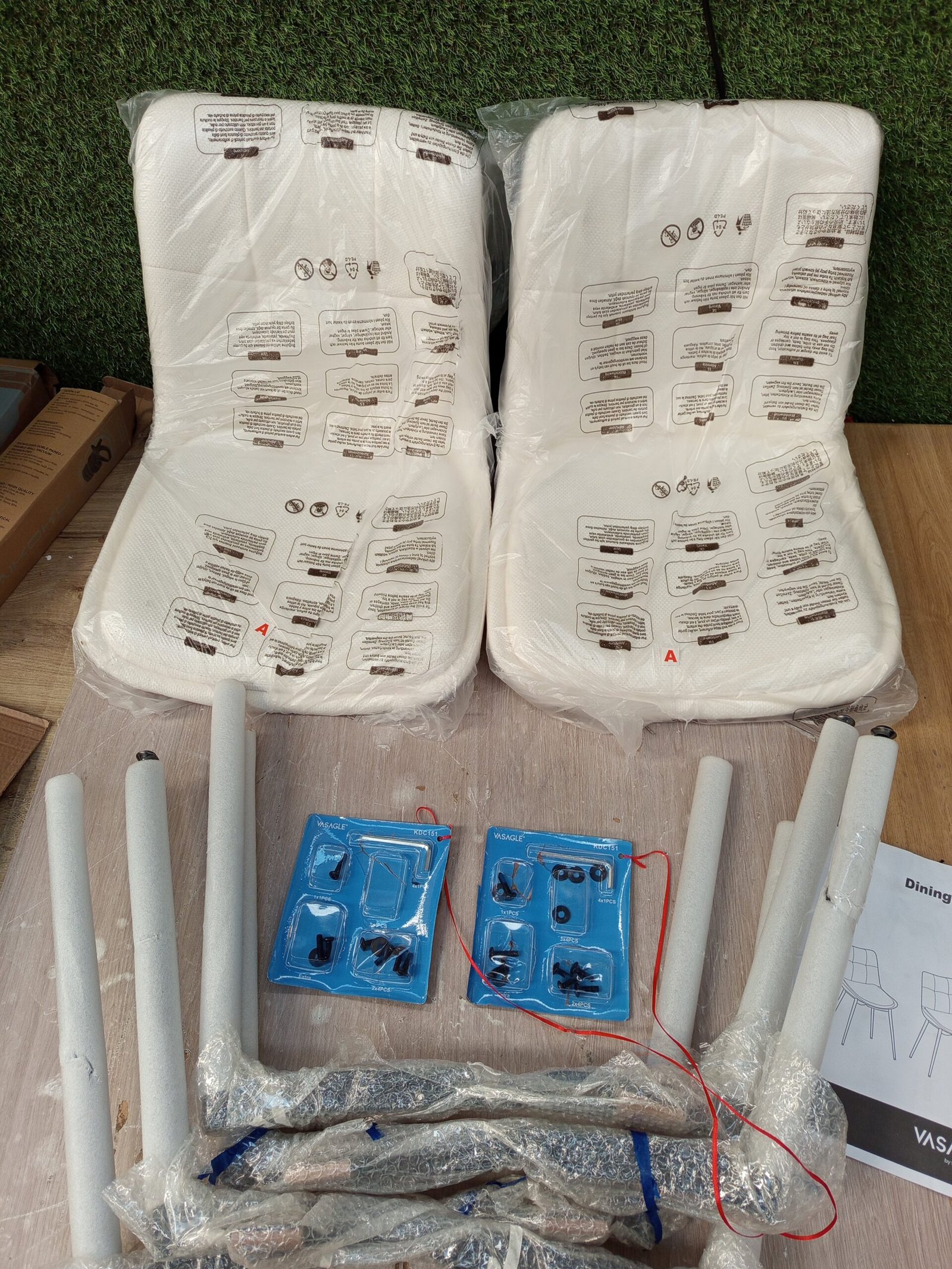 VASAGLE Juego de 2 Sillas de Comedor KDC151W01 - Imagen 7