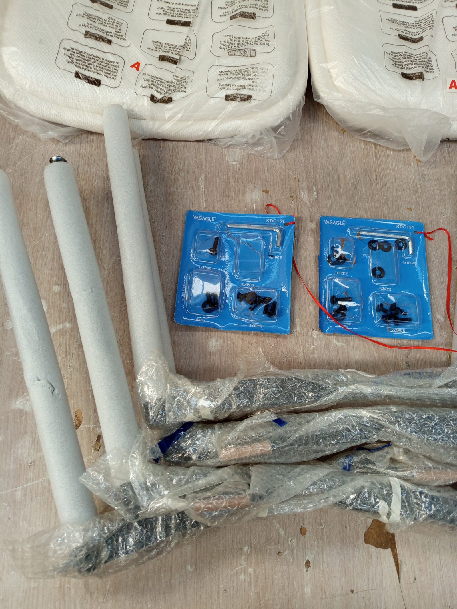 VASAGLE Juego de 2 Sillas de Comedor KDC151W01 - Imagen 4