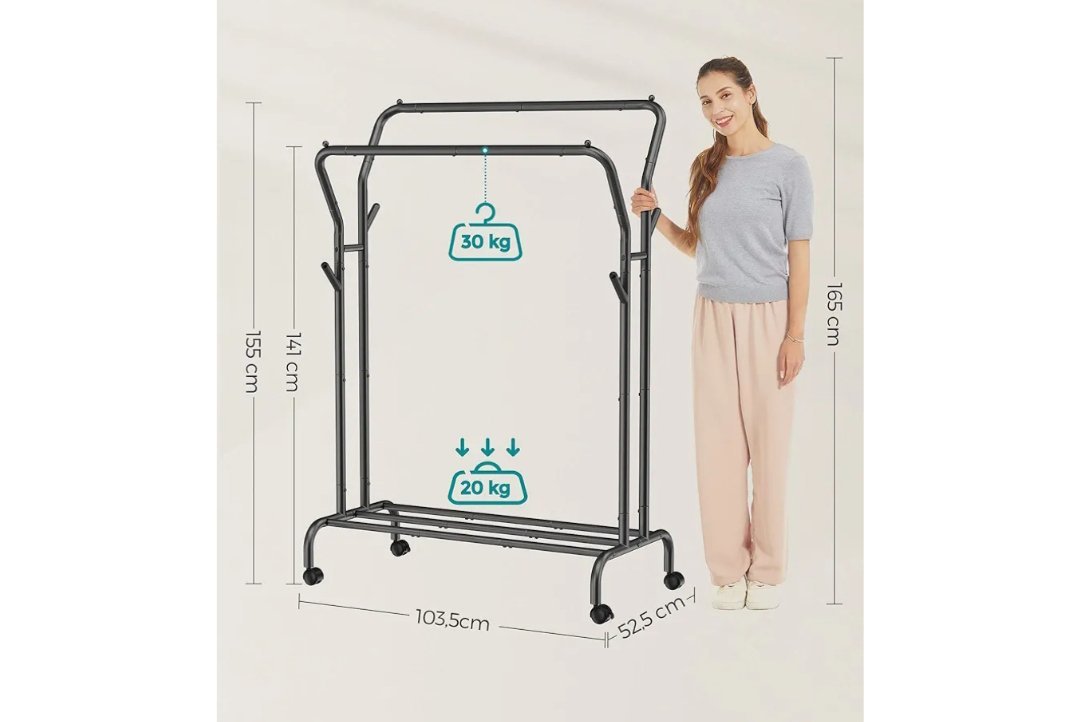 SONGMICS Burro para Ropa HSR107B01 - Imagen 2