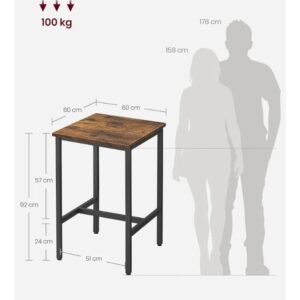 VASAGLE Mesa de Bar LBT25X