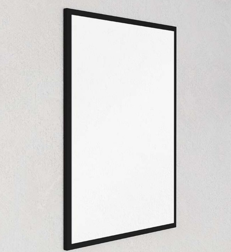 Espejo con marco negro