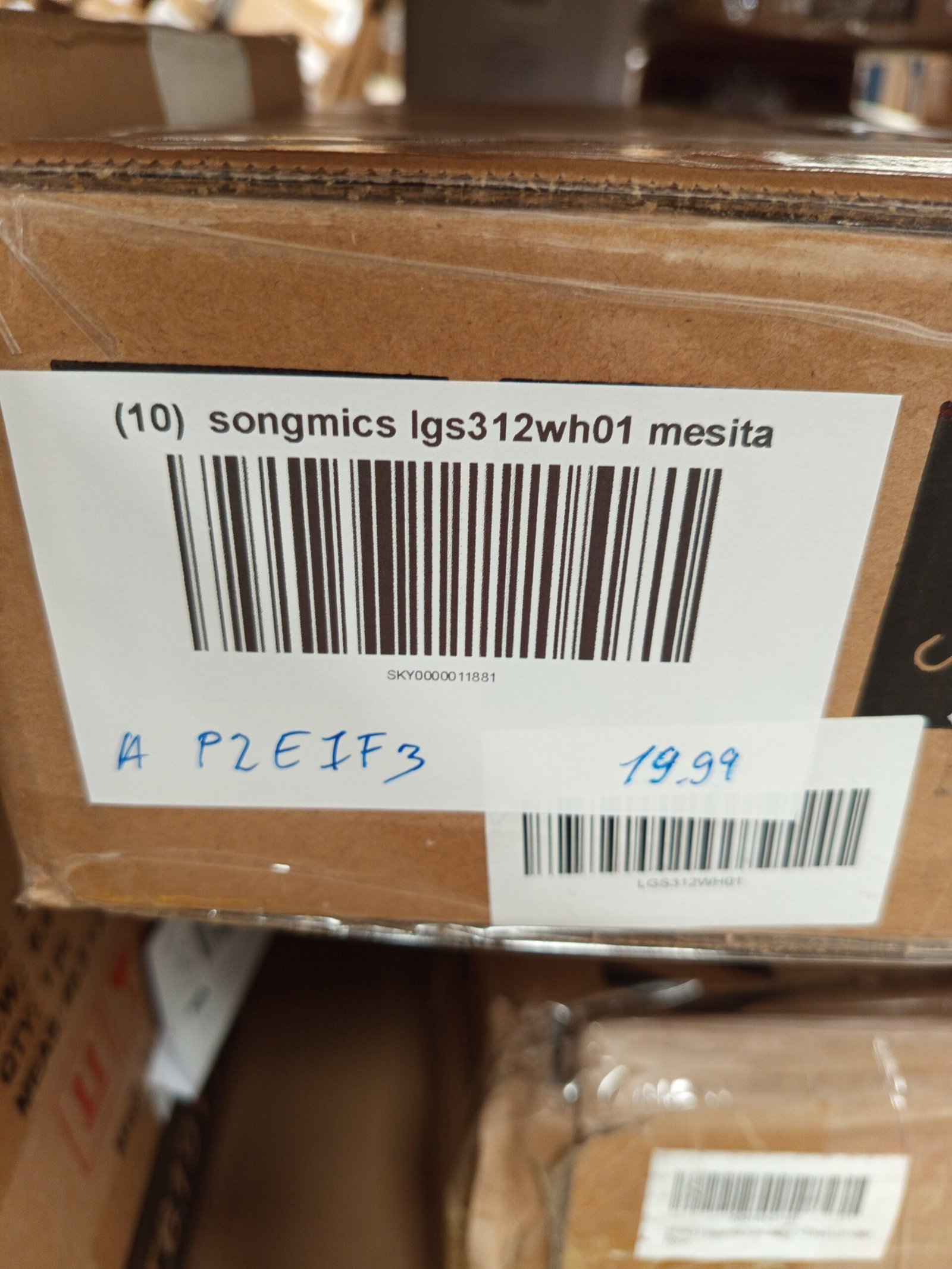 SONGMICS Cómoda, con 2 Cajones LGS312WH01 - Imagen 7